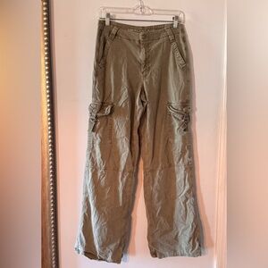 Y2K American Eagle Outfitters Olive Green Cargo Pants